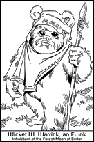 coloriage ewok wikket star wars